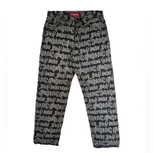 Supreme Fat Tip Jacquard Denim Jeans